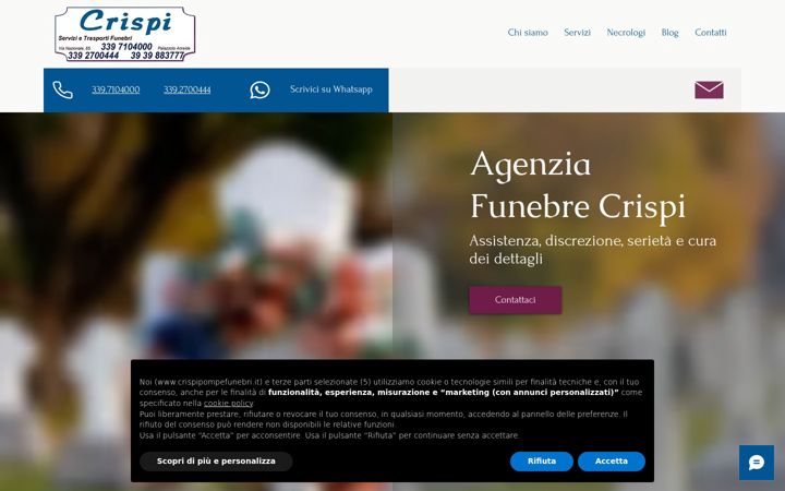Screenshot ta' crispipompefunebri.it