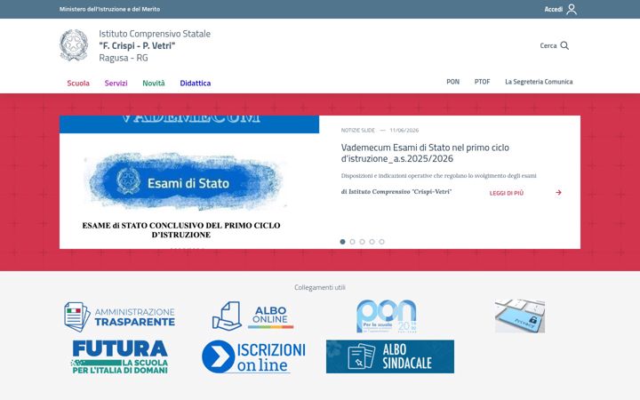 Screenshot di crispivetri.edu.it