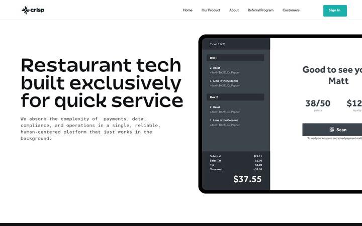 Screenshot of crispnow.com