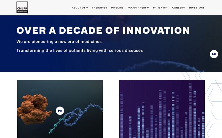 Screenshot of crisprtx.com