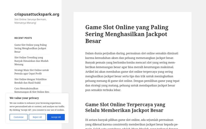 Screenshot of crispusattuckspark.org