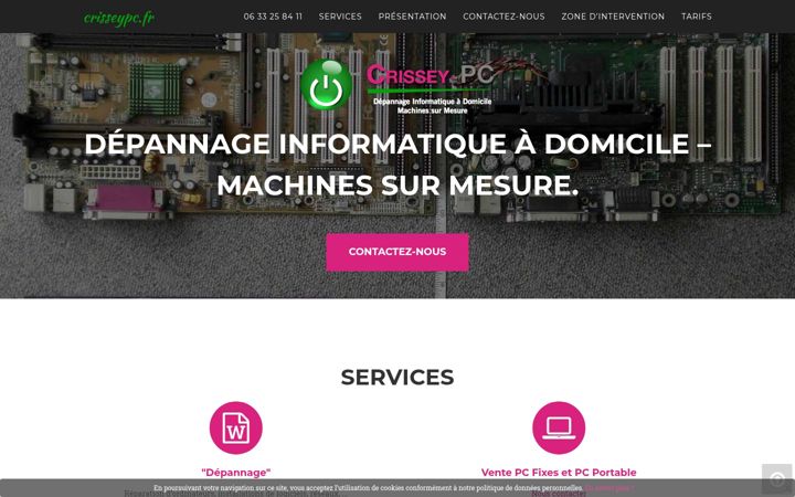 Screenshot of crisseypc.fr