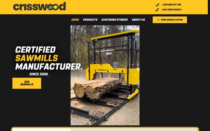 Screenshot of crisswood.fr