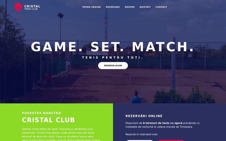 Screenshot of cristalclub.ro