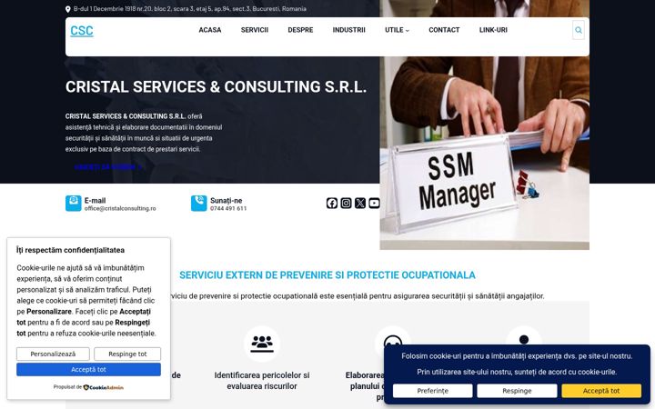 Screenshot of cristalconsulting.ro
