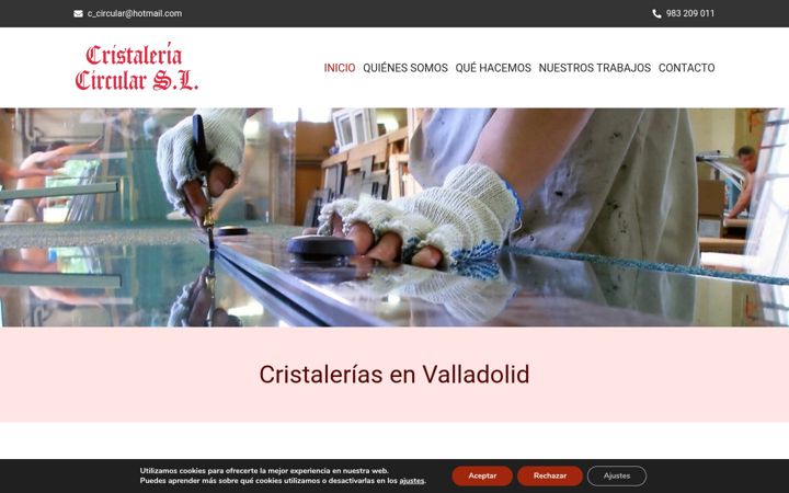 Ekrano kopija cristaleriacircular.es