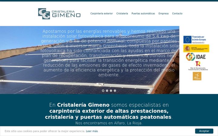 Screenshot of cristaleriagimeno.com