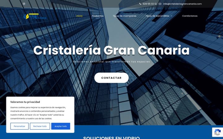 Ekrano kopija cristaleriagrancanaria.es
