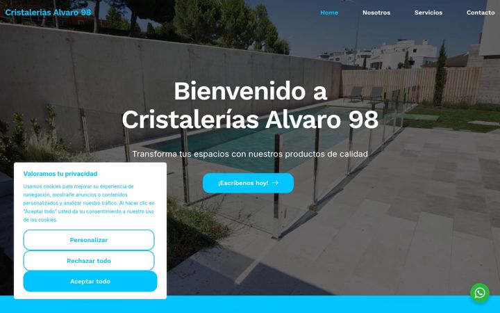 Screenshot of cristalerialvaro.com