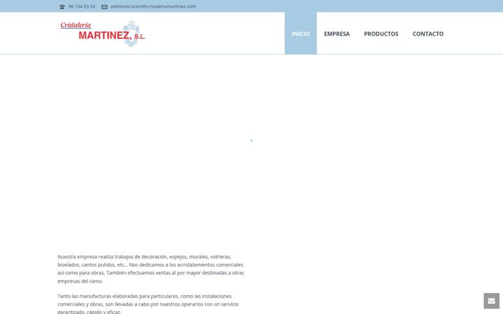 Screenshot of cristaleriamartinez.com