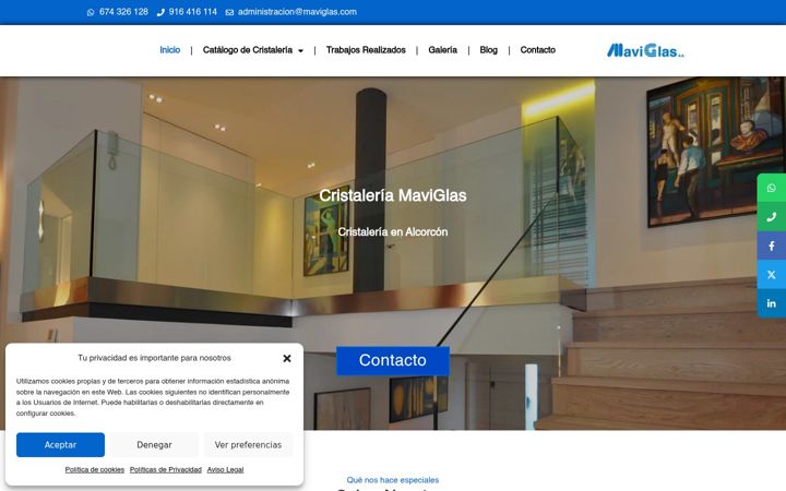 Screenshot of cristaleriamaviglas.es