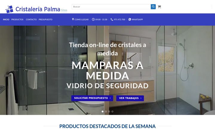 Screenshot di cristaleriapalma.es