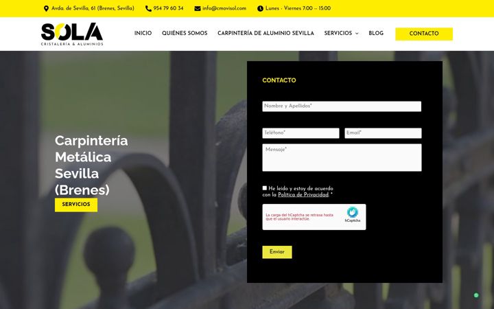 Screenshot of cristaleriasola.com