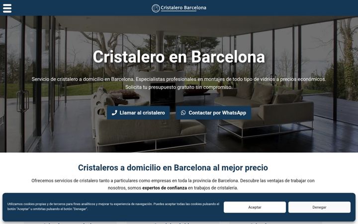 Screenshot of cristalerobarcelona.com