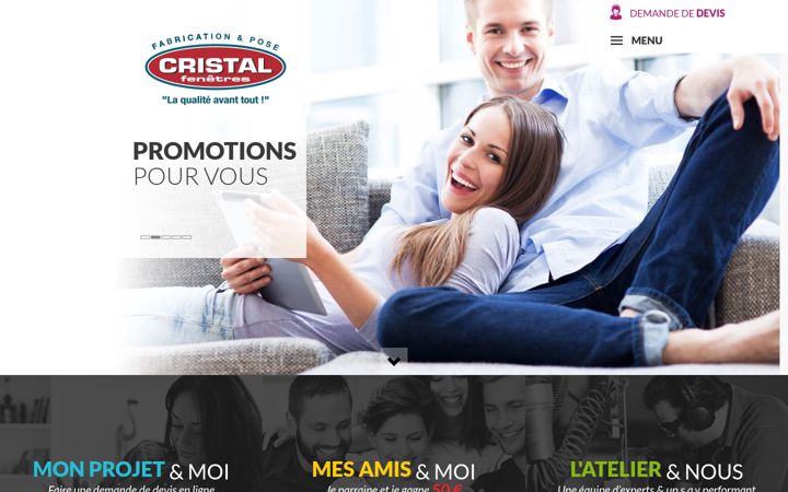 Screenshot of cristalfenetres.fr