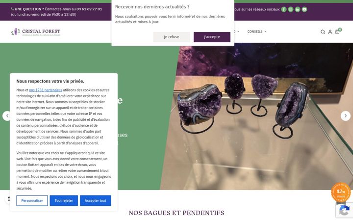 Screenshot of cristalforest.com