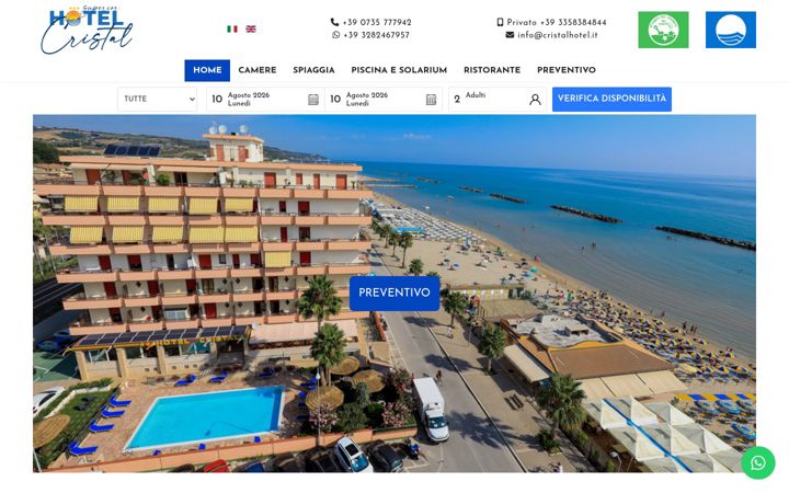 Screenshot of cristalhotel.it