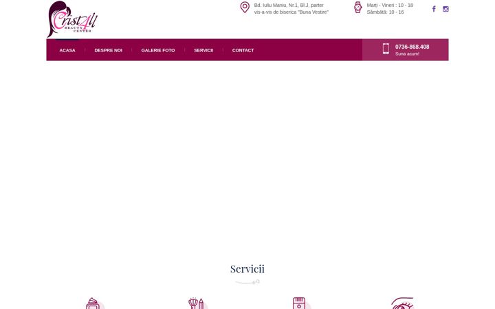 Screenshot of cristall-beauty.ro
