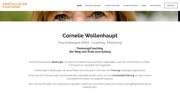 Screenshot of cristallklar-coaching.de
