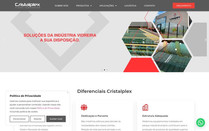 Capture d'écran de cristalplex.com.br