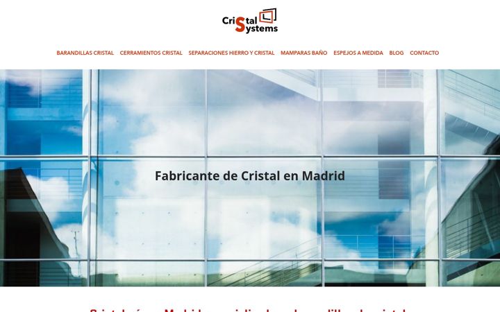 Screenshot of cristalsystemsmadrid.com