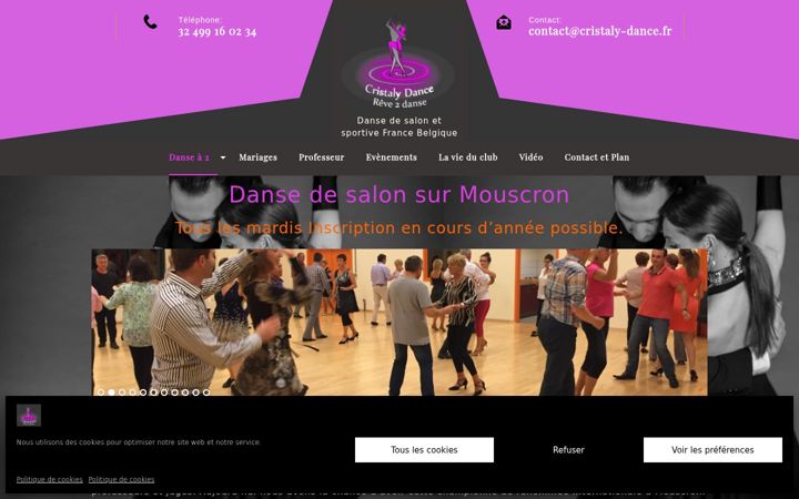 Ekrānuzņēmums no cristaly-dance.fr