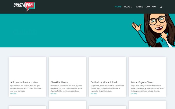 Screenshot of cristapop.com.br