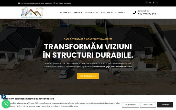 Ekraanipilt saidist cristian-constructii-rapide.ro