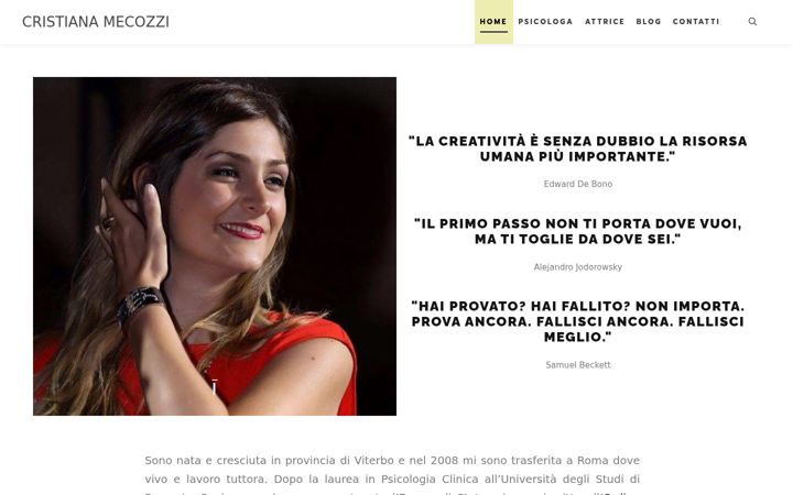 Screenshot di cristianamecozzi.it
