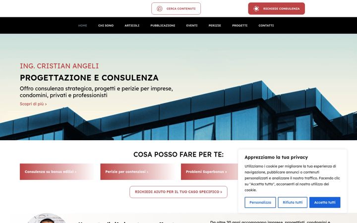 Screenshot di cristianangeli.it