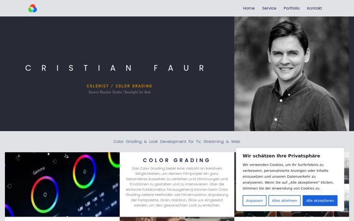 Screenshot of cristianfaur.de
