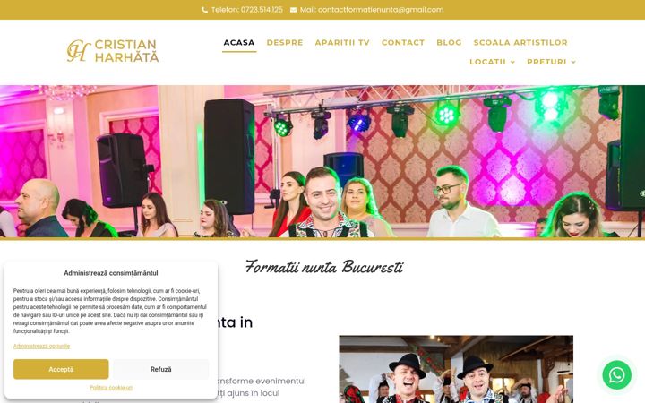 Screenshot of cristianharhata.ro