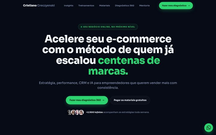 Screenshot of cristianocre.com