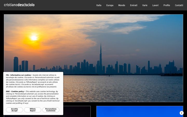 Screenshot of cristianodescisciolo.com