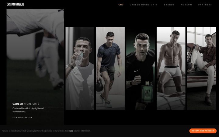 Screenshot of cristianoronaldo.com