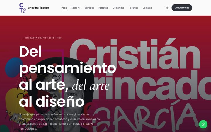 Screenshot of cristiantrincado.com