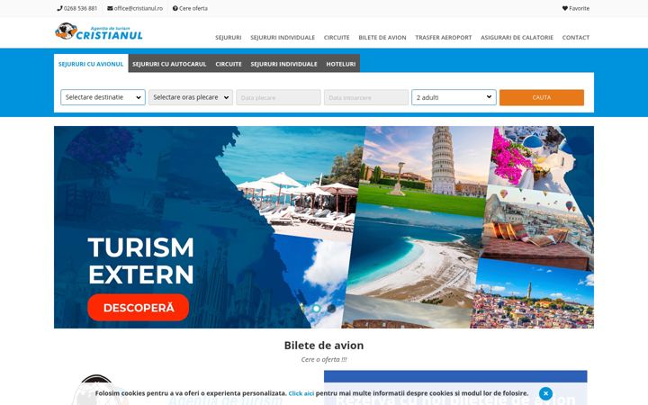 Screenshot of cristianul.ro