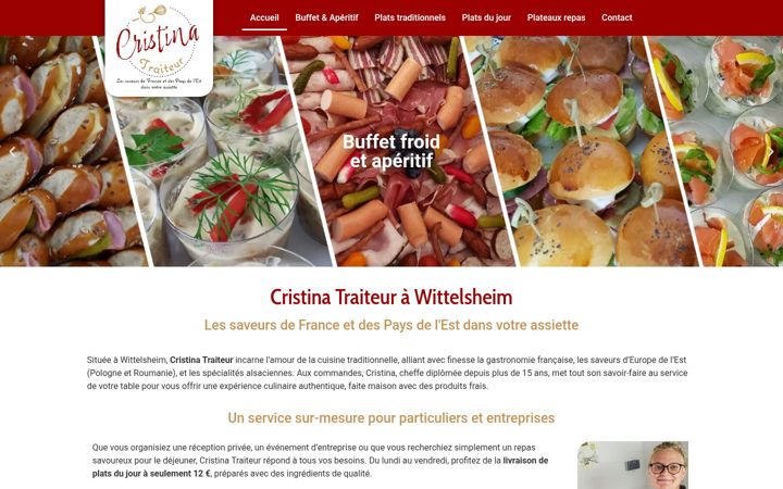 Ekrānuzņēmums no cristina-traiteur.fr