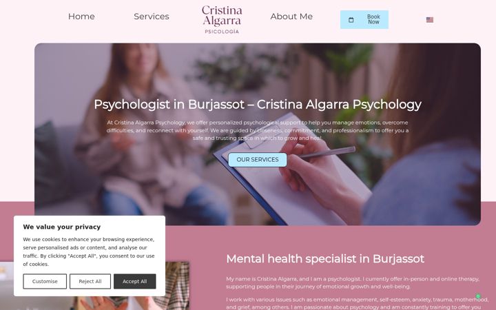 Screenshot of cristinaalgarrapsico.com