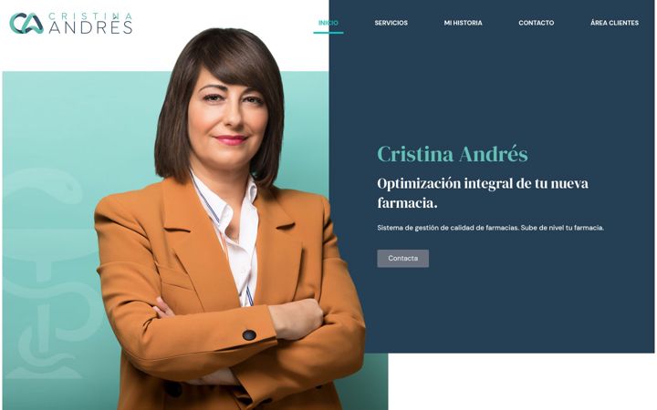 Screenshot of cristinaandres.com