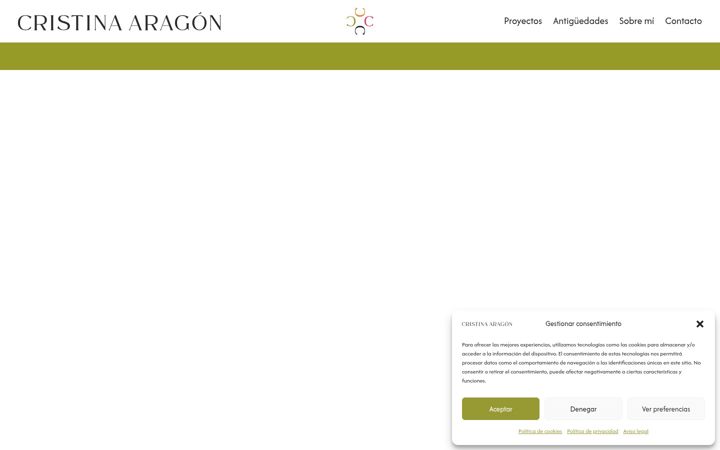 Screenshot of cristinaaragonestudio.com