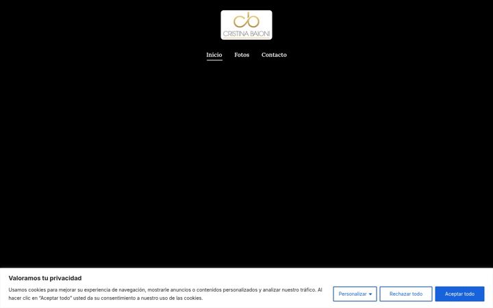 Screenshot of cristinabaioni.com
