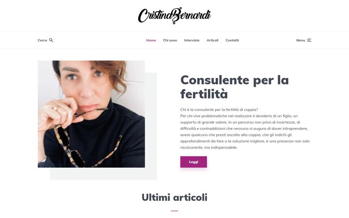 Screenshot of cristinabernardi.com