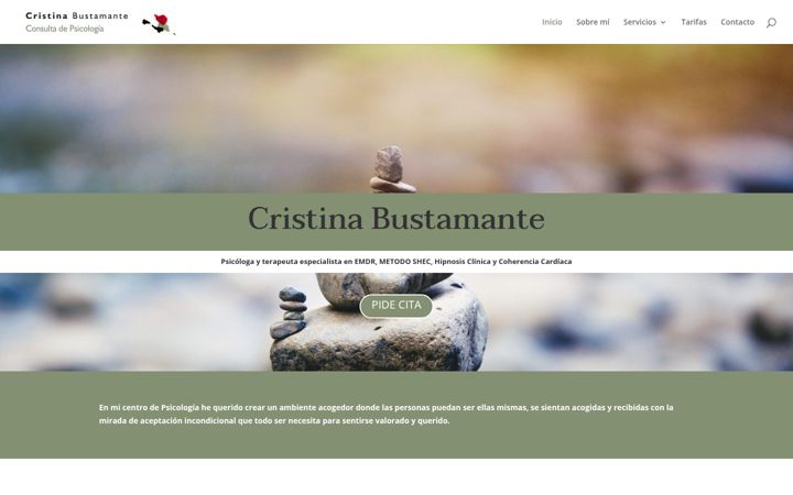 Screenshot of cristinabustamante.com