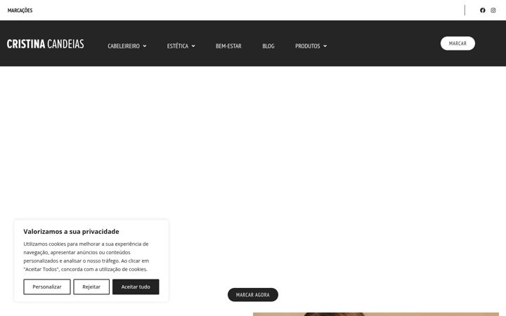 Screenshot of cristinacandeias.com