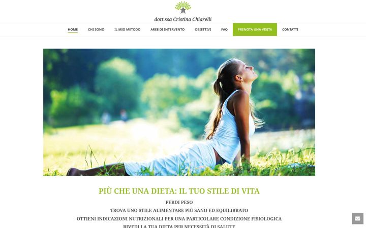 Screenshot of cristinachiarelli.it
