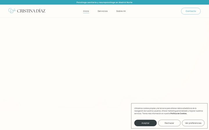 Screenshot of cristinadiazpsicologia.com