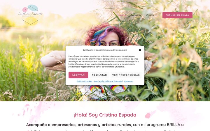 Captură de ecran a cristinaespada.es