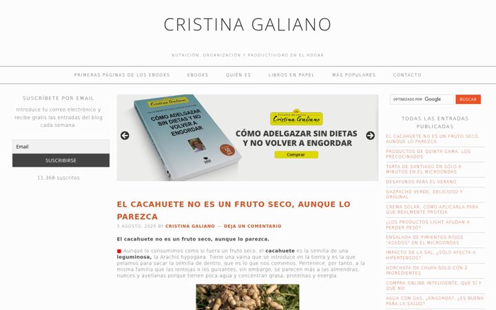 Screenshot of cristinagaliano.com