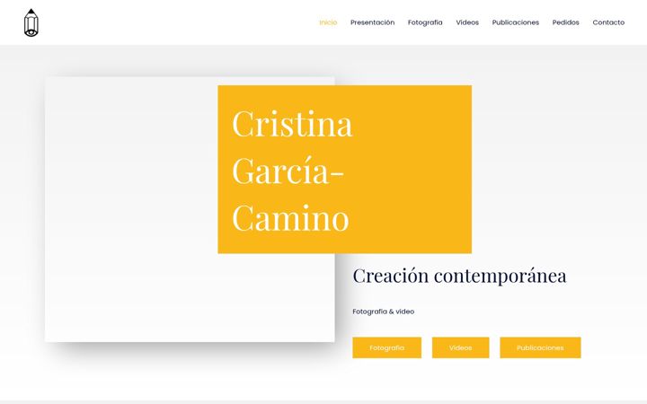 Screenshot of cristinagarciacamino.com